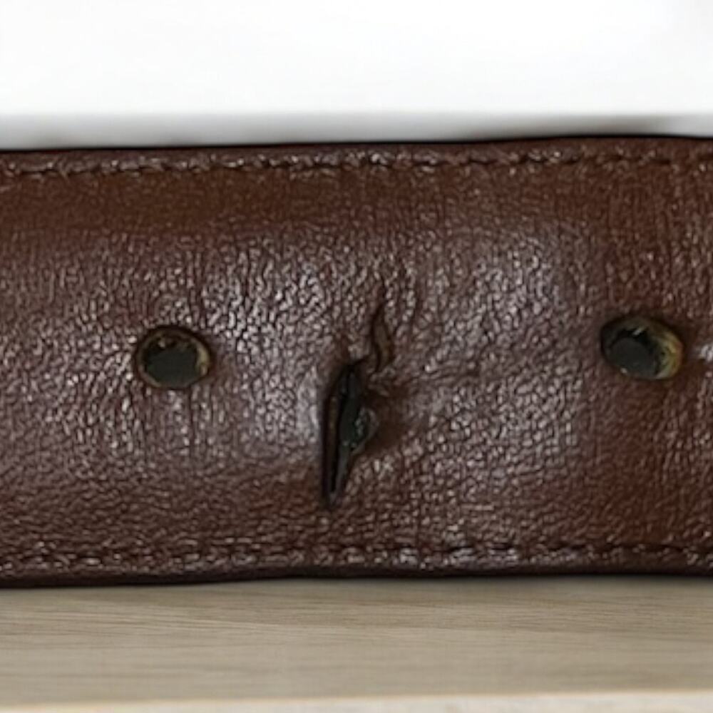 Vintage 1980’s Coach 5700 1” Burnished Cowhide Leather Belt - Size 38 - Picture 6 of 8